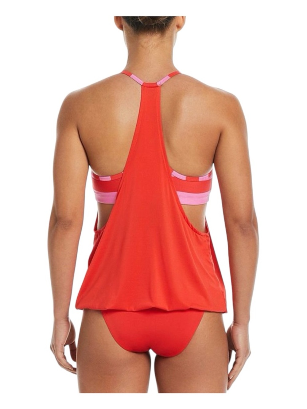 ♥️Women's♥️Nike Statement Red & Pink
Stripe Layered Tankini- Size (S) - Picture 5 of 7